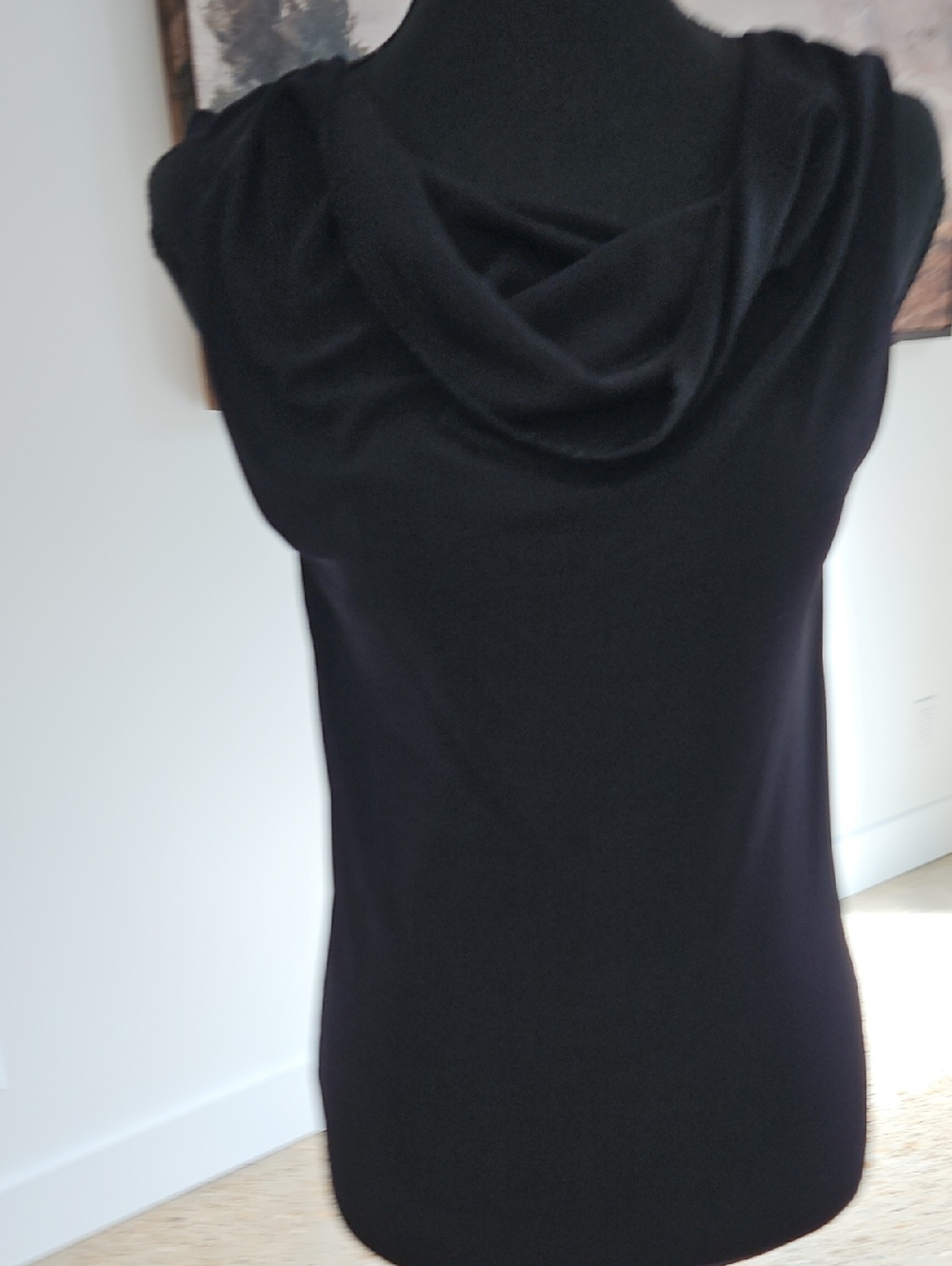 Carol Rose Black Sleeveless Cowl Neck Top